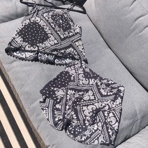 Bandana print two piece set